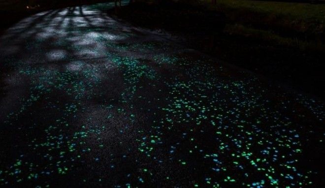 Светящаяся велодорожка d честь Винсента Ван Гога (Van Gogh–Roosergaarde Bicycle Path), Ейндховен, Нидерланды