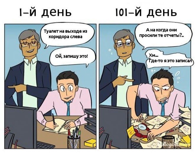 Как отличаются первый и 101-й день наработе