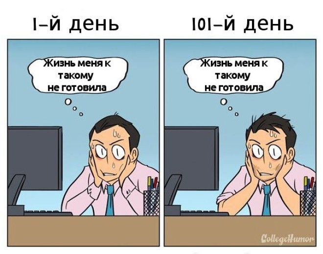 Как отличаются первый и 101-й день наработе