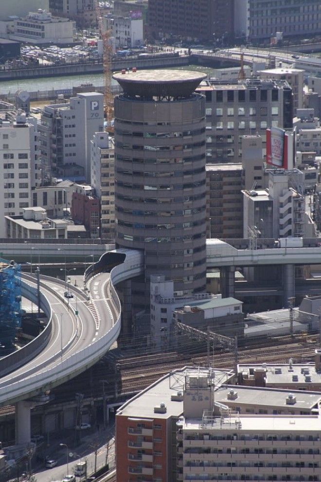 The Gate Tower Building in Osaka has a highway running through its fifth, sixth, and seventh floors. The highway is not attached to the building, and it