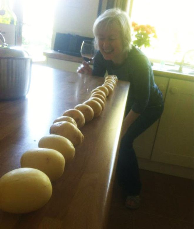 My Mother Is Drunk I Walked In To The Kitchen To Find Her Having Aligned The Potatoes In Size Order