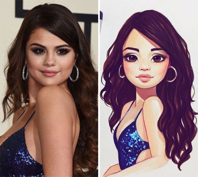 Russian Artist Draws Chic Portraits-cartoons Of Celebrities