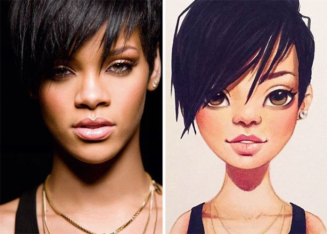 Russian Artist Draws Chic Portraits-cartoons Of Celebrities