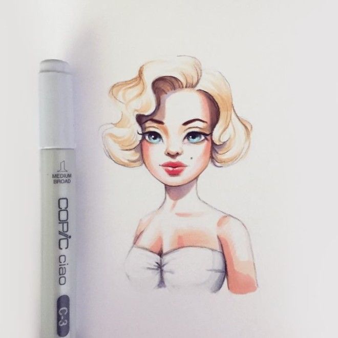 Russian Artist Draws Chic Portraits-cartoons Of Celebrities