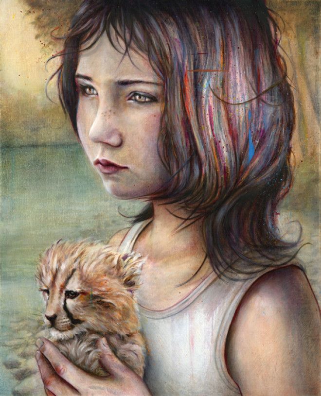 портреты девушек, акрил, масло, Майкл Шапкотт, Michael Shapcott