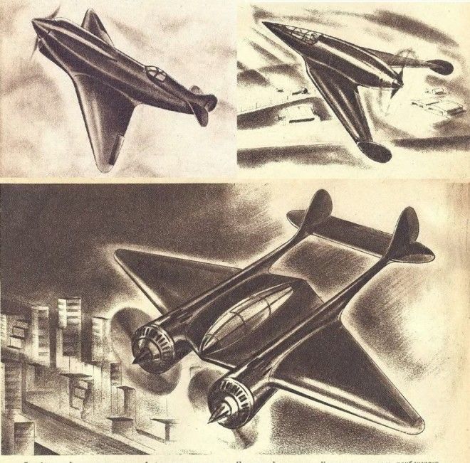 Самолеты будущего СССР, будущее, летающие автомобили, люди, техника, фантазия