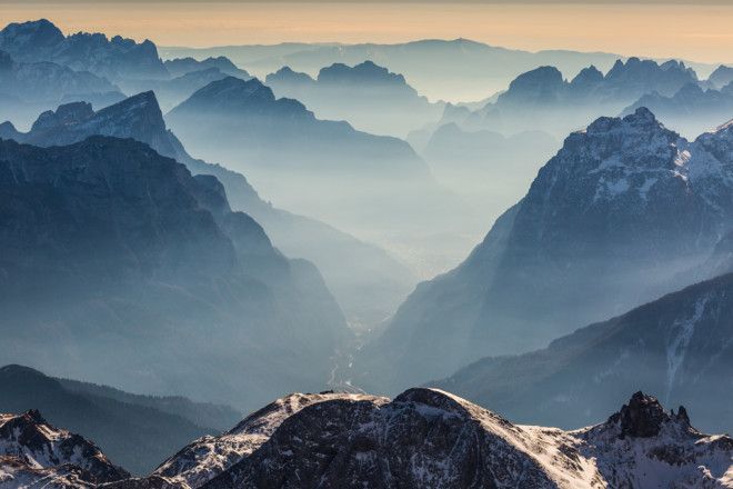 Доломитовые Альпы в разное время года от польского фотографа