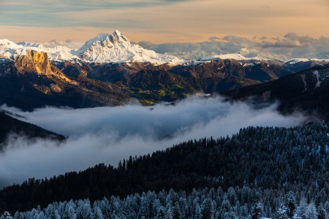 Доломитовые Альпы в разное время года от польского фотографа