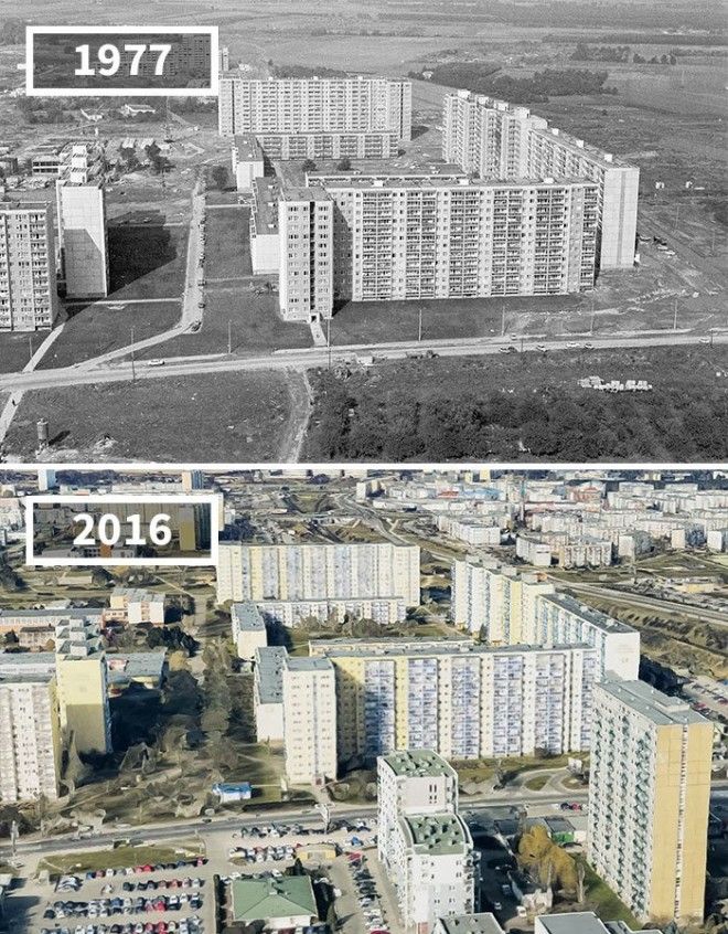 Познань Польша 1977 2016 История в фотографиях бег времени города до и после изменения в мире фото фотопроект фотосвидетельства