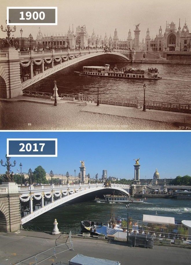 Париж Франция 1900 2017 История в фотографиях бег времени города до и после изменения в мире фото фотопроект фотосвидетельства