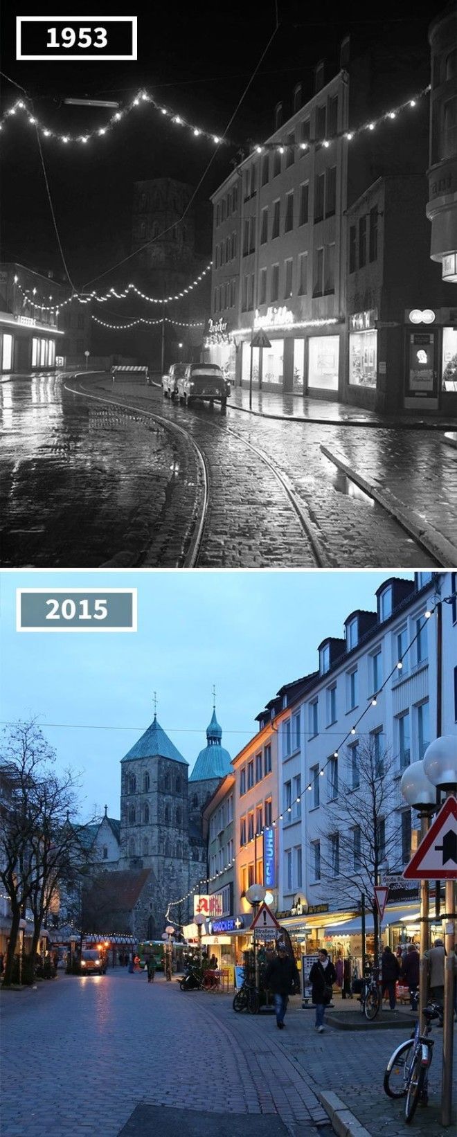 Оснабрюк Германия 1953 2015 История в фотографиях бег времени города до и после изменения в мире фото фотопроект фотосвидетельства