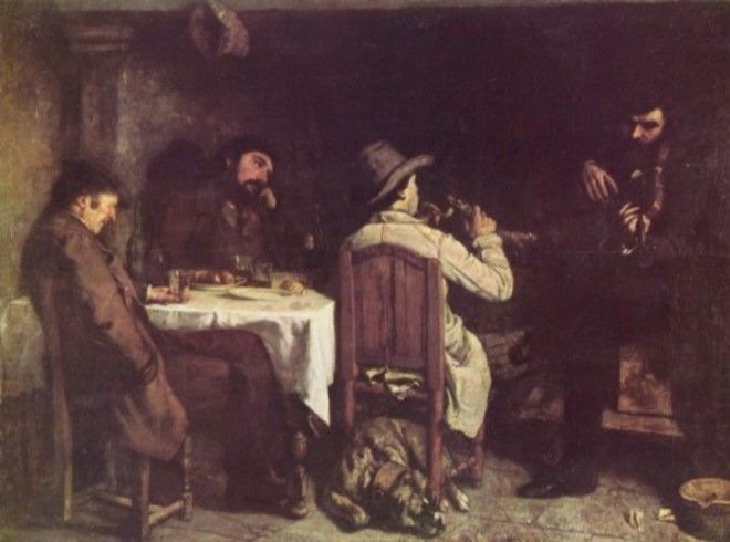 Гюстав Курбе После обеда в Орнане 1849 Фото allpaintersru