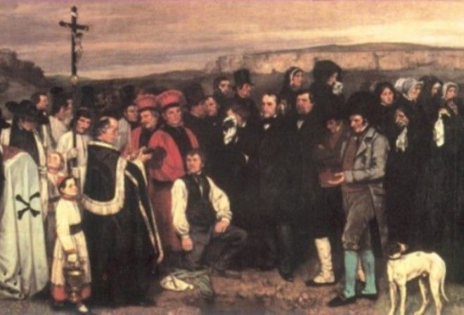 Гюстав Курбе Похороны в Орнане 1850 Фрагмент Фото allpaintersru