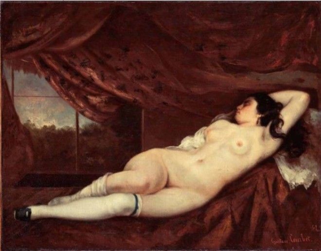 Гюстав Курбе Спящая обнаженная 1862 Фото allpaintersru