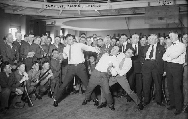 Dempsey Houdini Leonard boxing