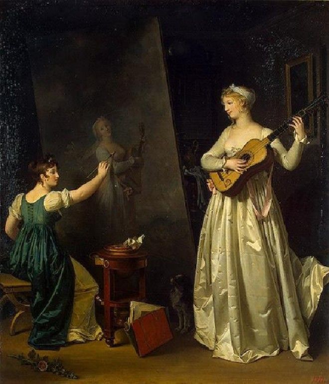 Художница, пишущая портрет музыкантши. (1803). Автор: Маргарита Жерар. 