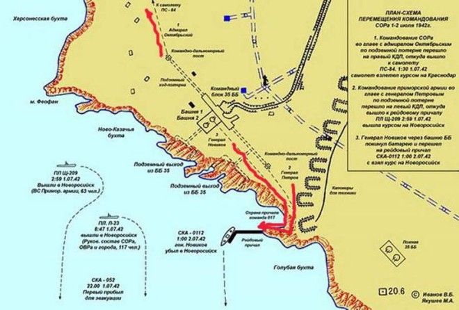 The scheme of escape from Sevastopol the leaders of his defense