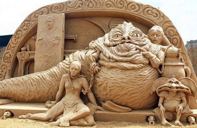 Скульптуры из песка поражающие воображение