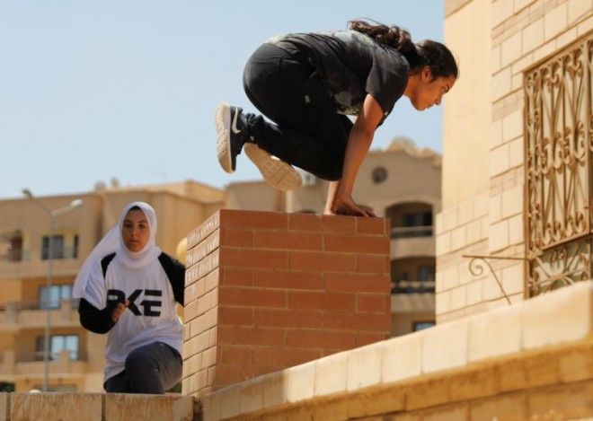 Египетские паркурщицы в хиджабах