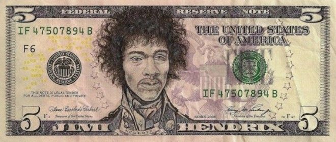 Доллары с портретами известных людей, которые выглядят гораздо лучше оригиналов доллары, портреты на долларах, прикол, рисунки на долларах, юмор