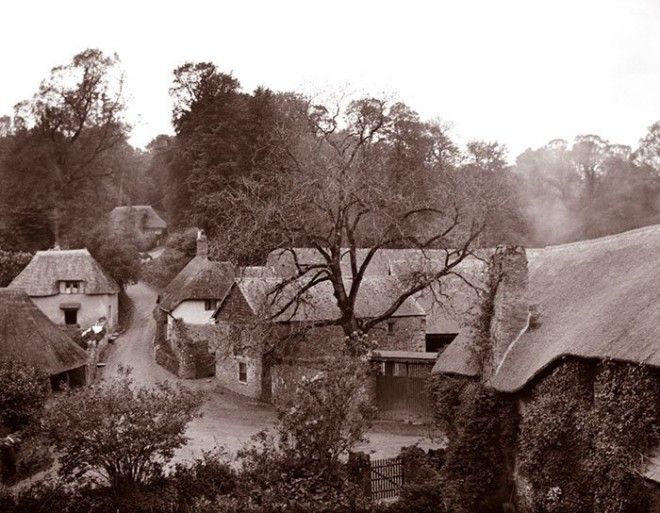 Деревня Кокрингтон Фордж в Девоншире, Англия ХХ век, винтаж, восстановленные фотографии, европа, кусочки истории, путешествия, старые снимки, фото