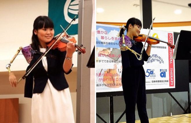 Японка с одной рукой виртуозно играет на скрипке