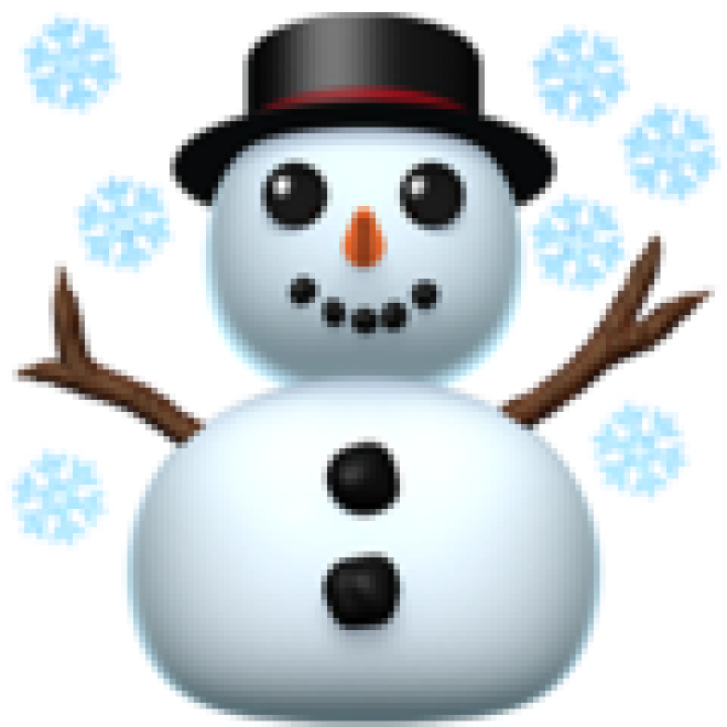 Snowman on Apple iOS 12.1