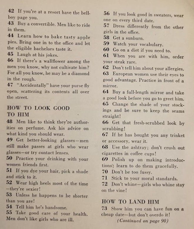129 замечательных советов из 1958 года о том, как выйти замуж ynews, женщины, замужество, интересное, как выйти замуж, психология, советы