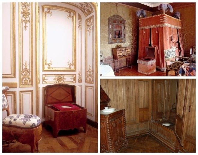 В Лувре и Версале горшки маскировали под любой предмет мебели чтобы не портить интерьер