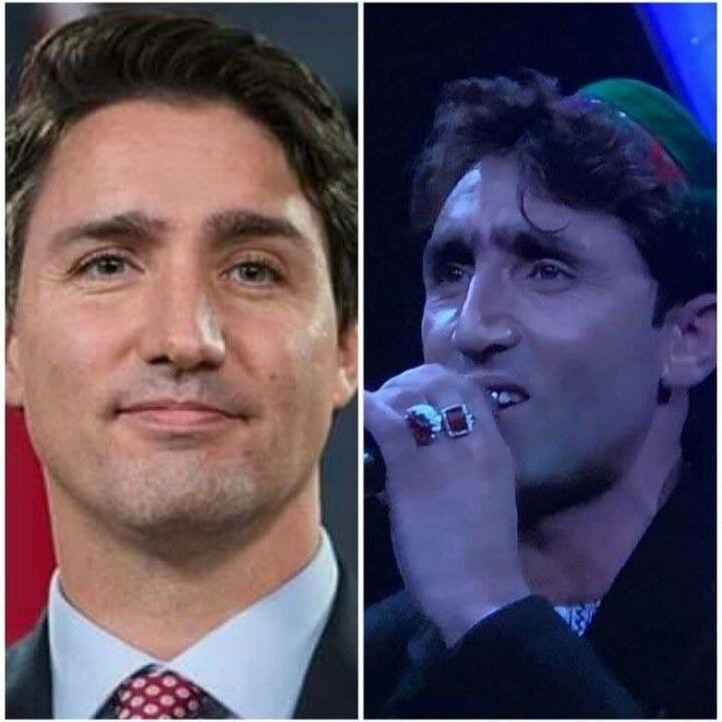 Афганский певец на свадьбах и премьер Канады похожи как две капли воды