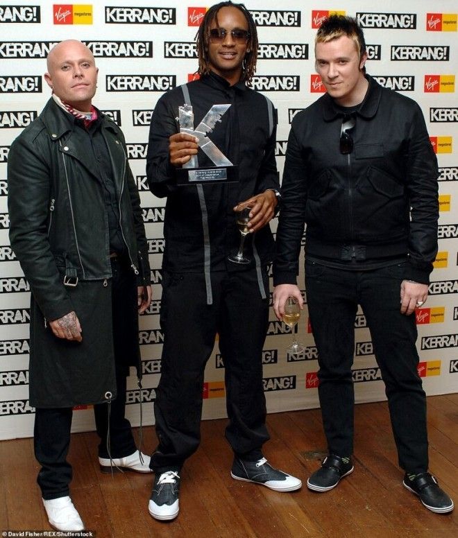 Флинт с коллегами по группе на премии The Kerrang Awards, 2006 prodigy, Кит Флинт, в мире, звезды, знаменитости, люди, смерть