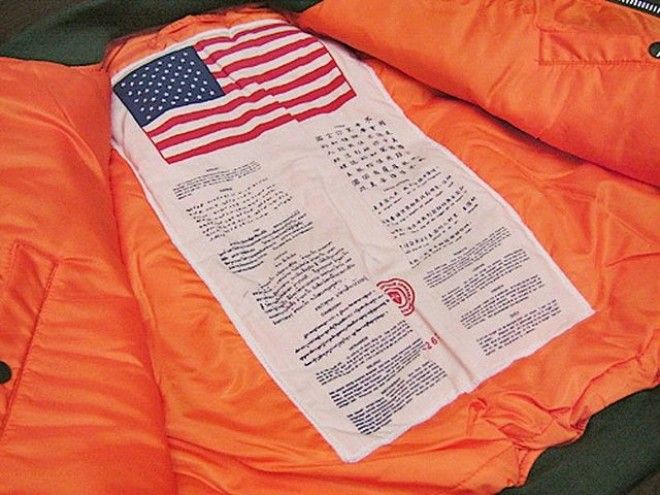 Летная куртка из США с интересной деталью на подкладке