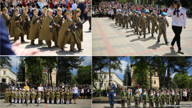 В Пятигорске прошел парад дошкольных войск