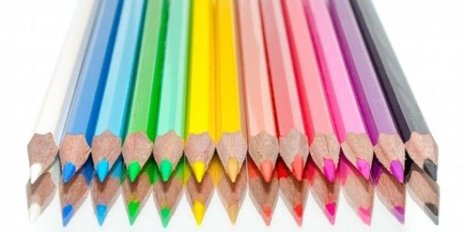 Школьные принадлежности: цветные карандаши
